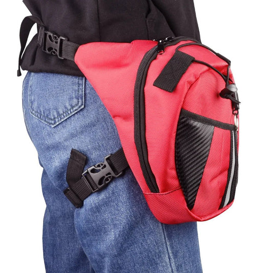Sacoche de jambe moto femme rouge - LE PRATIQUE DU MOTARD