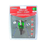 Sangles d'Arrimage BLUE FORCE (x2) avec Crochets Sécurité - 3M - LE PRATIQUE DU MOTARD