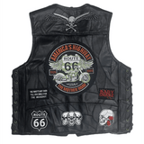 Gilet cuir homme biker - Route 66 Legend - LE PRATIQUE DU MOTARD