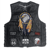 Gilet cuir biker americain - Eagle Dreamcatcher - LE PRATIQUE DU MOTARD