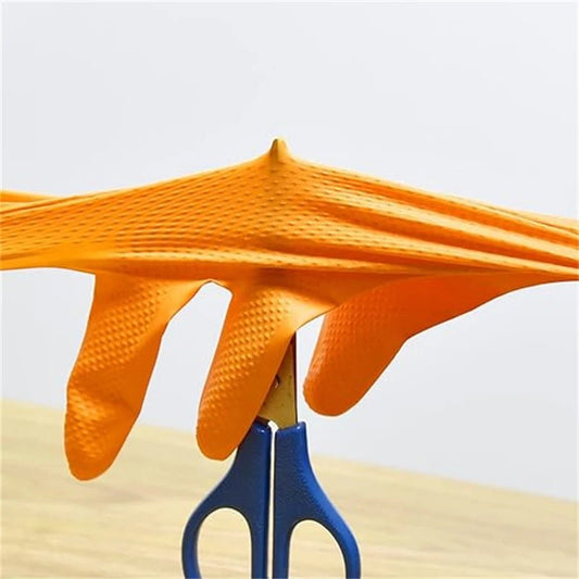 Gants Nitrile Orange Mécanicien 8 Mil – Texture Diamant, Jetables - LE PRATIQUE DU MOTARD