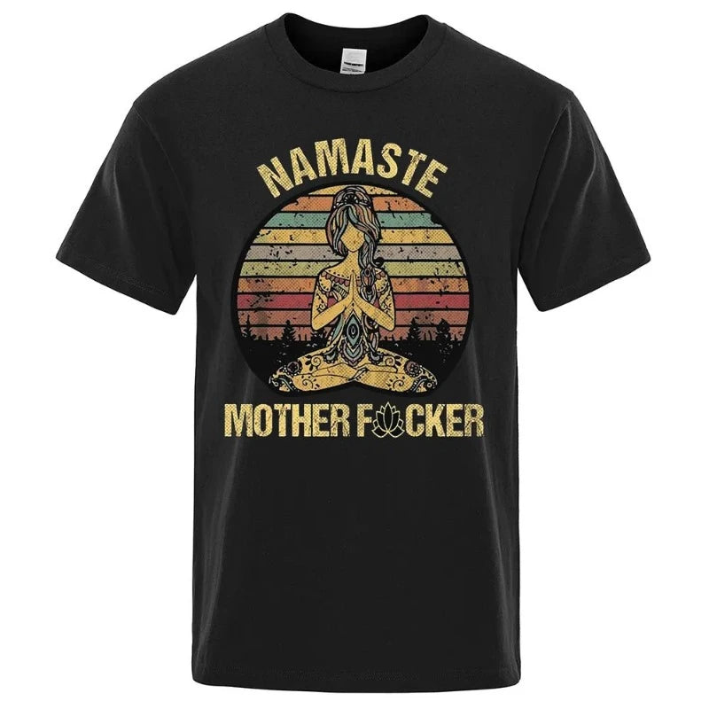 T-shirt motard -Namaste Mother Fucker - LE PRATIQUE DU MOTARD