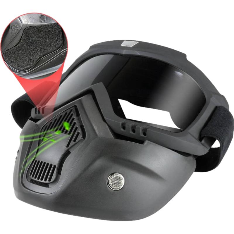 Masque casque moto - Jaune - LE PRATIQUE DU MOTARD