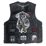 Gilet cuir biker style sons of anarchy - LE PRATIQUE DU MOTARD