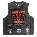 Gilet cuir biker homme - Thunder Road - LE PRATIQUE DU MOTARD