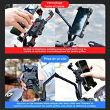 Support Téléphone Moto Et Vélo – Fixation Aluminium Robuste, Anti-vibration – Compatible GPS Et Appels - 8