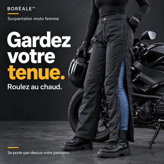 Surpantalon moto femme —  étanche, CE2 | BORÉALE™
