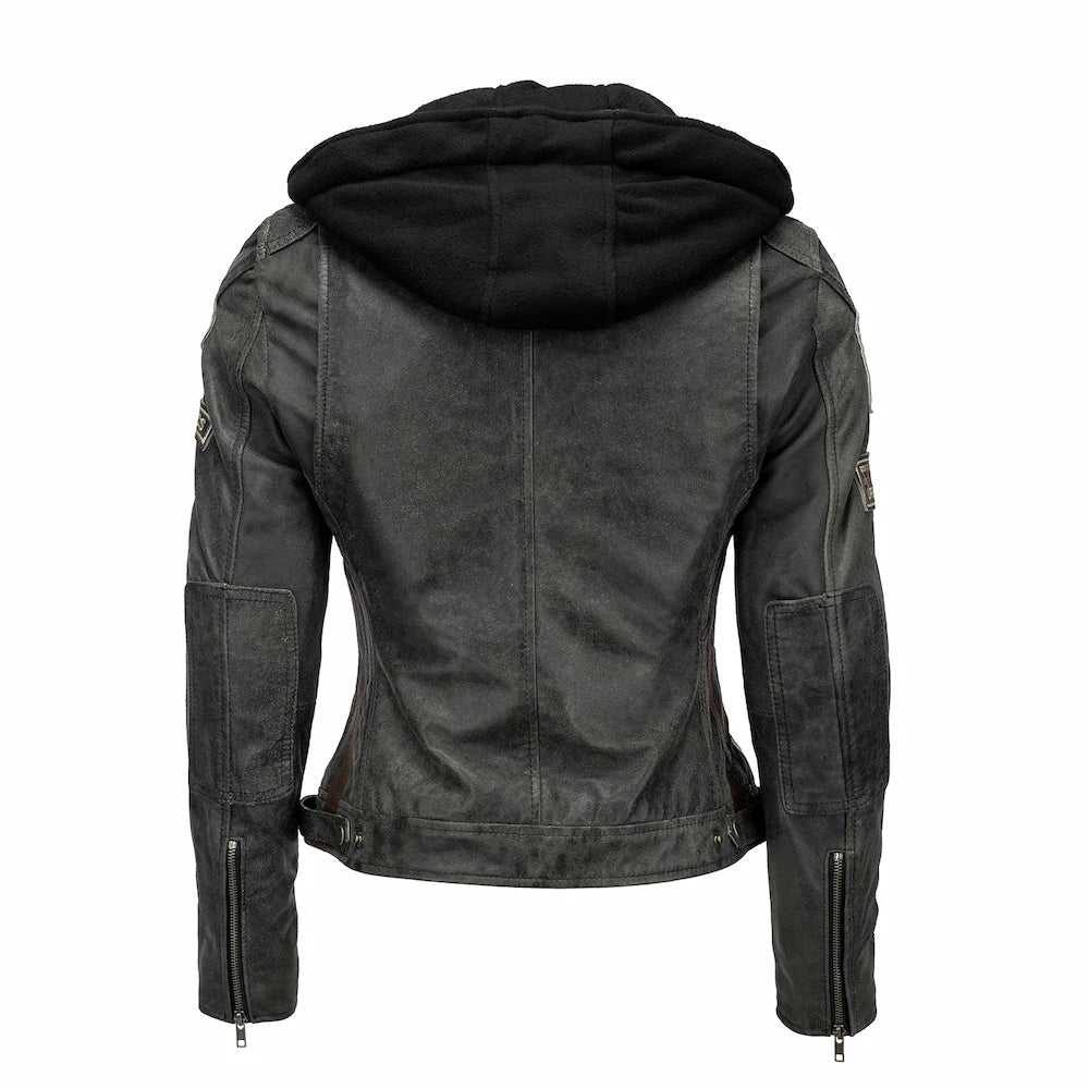 Blouson cuir moto rétro chic pour femme | LEGENDARY 58™ - LE PRATIQUE DU MOTARD