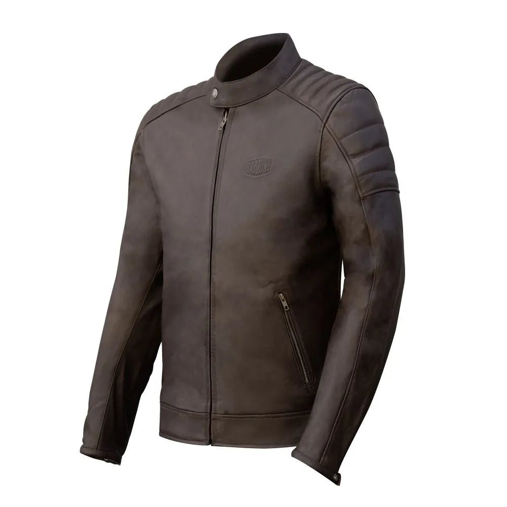 Blouson moto Cuir Homme - GT Trophy Marron - LE PRATIQUE DU MOTARD