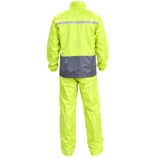 Ensemble Pluie Moto Jaune Haute Visibilité 2 Pièces