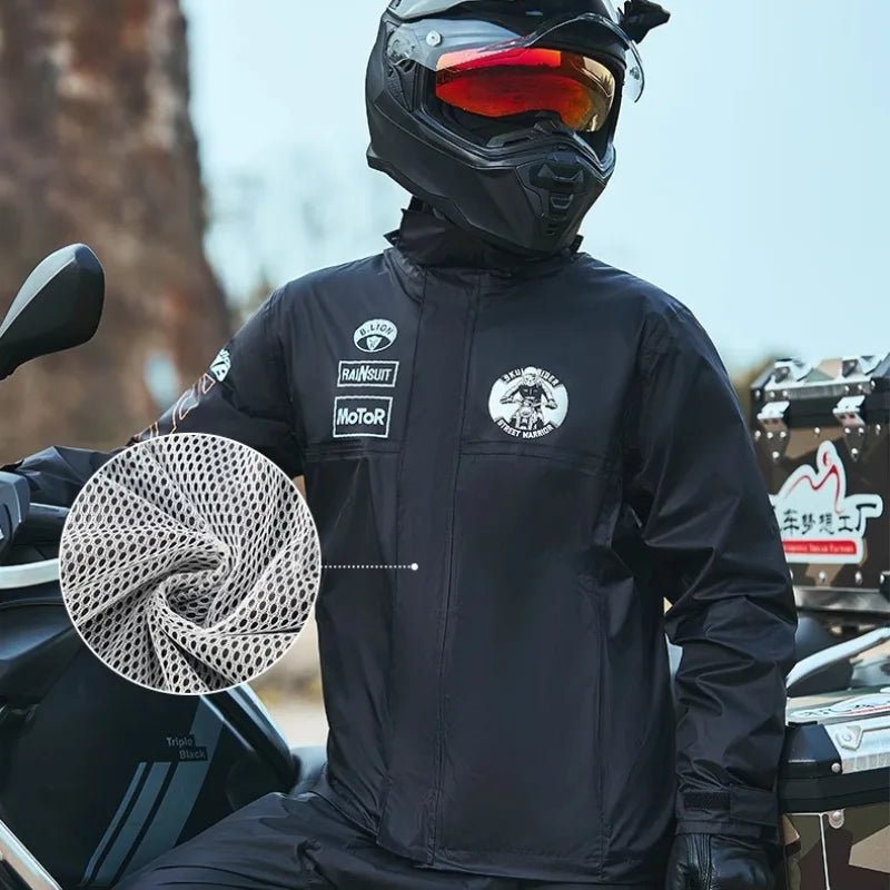 Vêtement de pluie moto Skull Rider™ | Protection ultime contre les intempéries - LE PRATIQUE DU MOTARD