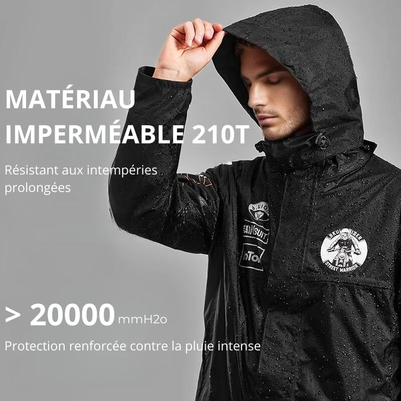 Vêtement de pluie moto Skull Rider™ | Protection ultime contre les intempéries - LE PRATIQUE DU MOTARD