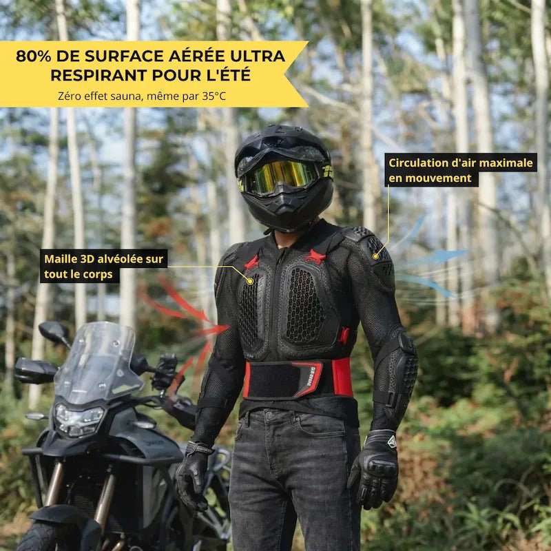 Gilet de protection moto été | EIZOX Defender™ - LE PRATIQUE DU MOTARD