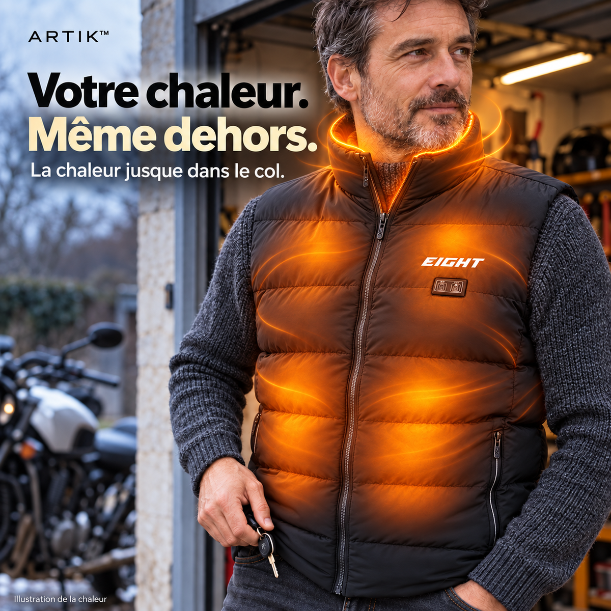 Gilet Chauffant moto ARTIK™ - Confort Extrême — La chaleur