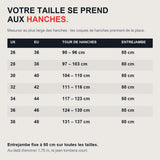 Guide des tailles du jean moto femme Asfalt au tour de hanches
