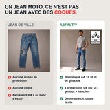 Jean Moto Homme Homologué AA — Coques Genoux et Hanches Incluses | ASFALT™