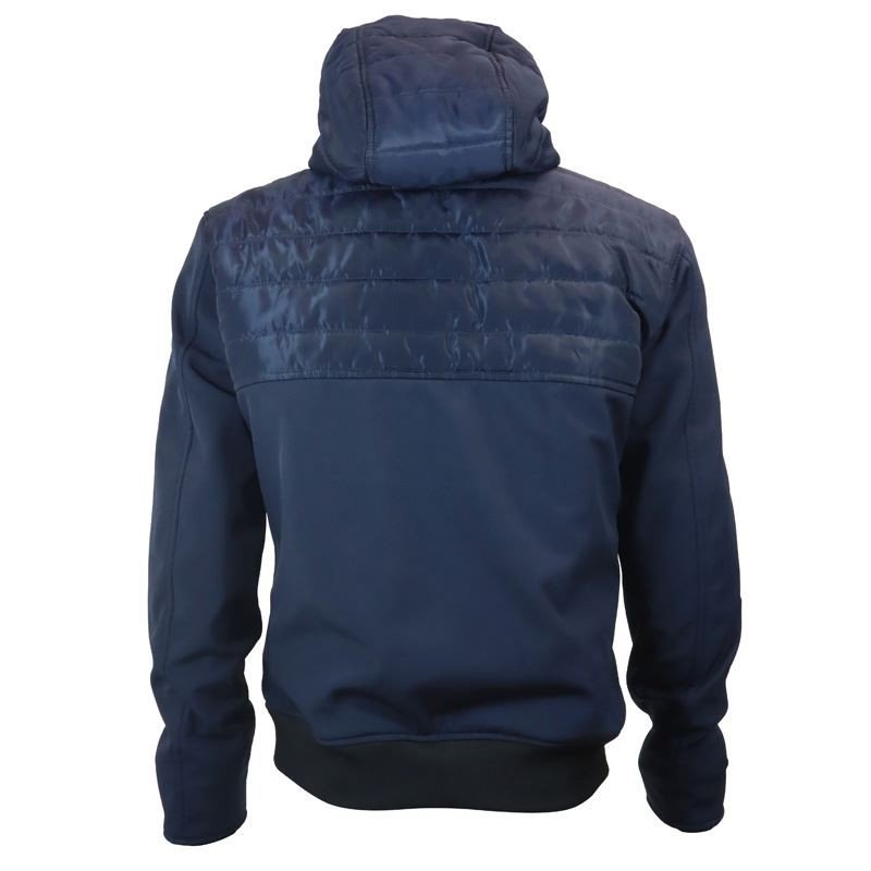 Veste Moto Softshell Homme Harisson Aspen Bleu CE - LE PRATIQUE DU MOTARD