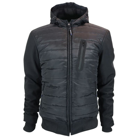 Veste Moto Softshell Homme Harisson Aspen Noir CE - LE PRATIQUE DU MOTARD
