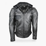 Blouson moto Cuir Homme : CAFE RACER VINTAGE BLACK EDITION : packshot