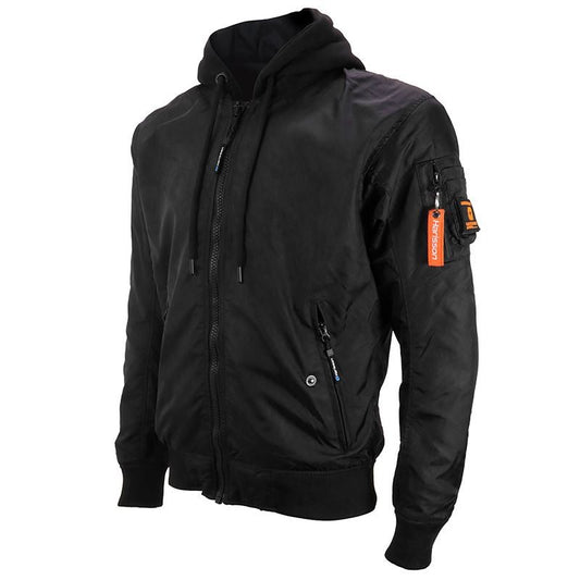 Bombers Moto Maxtex 300d Homme Harisson Maverick Noir CE - LE PRATIQUE DU MOTARD