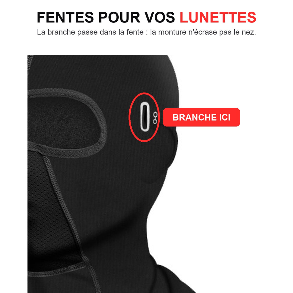 Cagoule Moto Hiver Polaire Anti-Buée – Compatible Lunettes — Lunettes