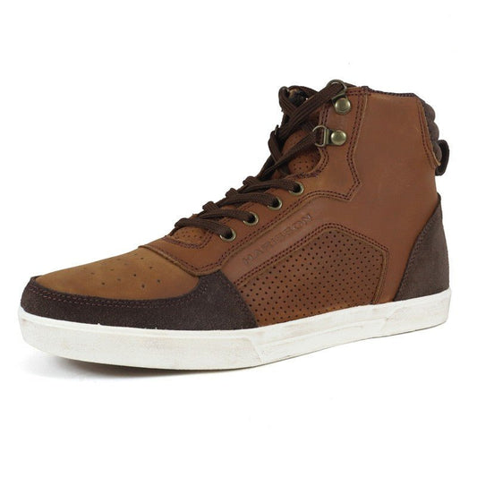 Basket Moto Homme Harisson Apache Marron — Cuir CE - LE PRATIQUE DU MOTARD
