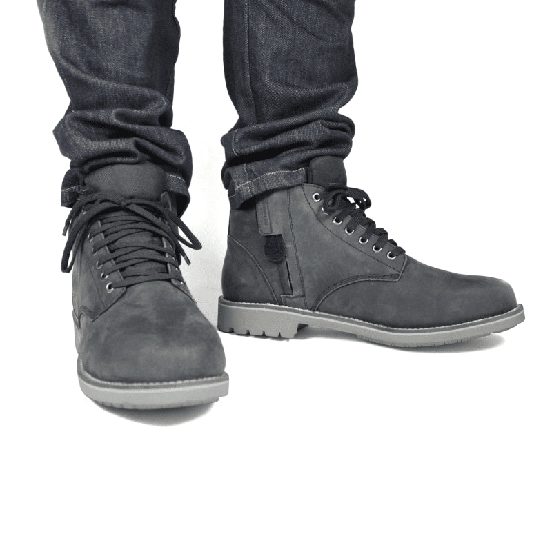 Bottine Moto Homme Harisson Custer Commando Noires — Waterproof Cuir CE - LE PRATIQUE DU MOTARD