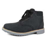 Bottine Moto Homme Harisson Custer Commando Noires — Waterproof Cuir CE - LE PRATIQUE DU MOTARD