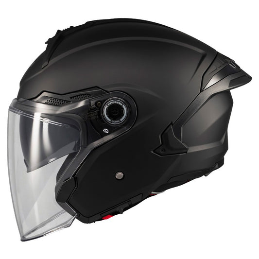 Casque jet avec visière solaire - COSMO Noir mat - LE PRATIQUE DU MOTARD