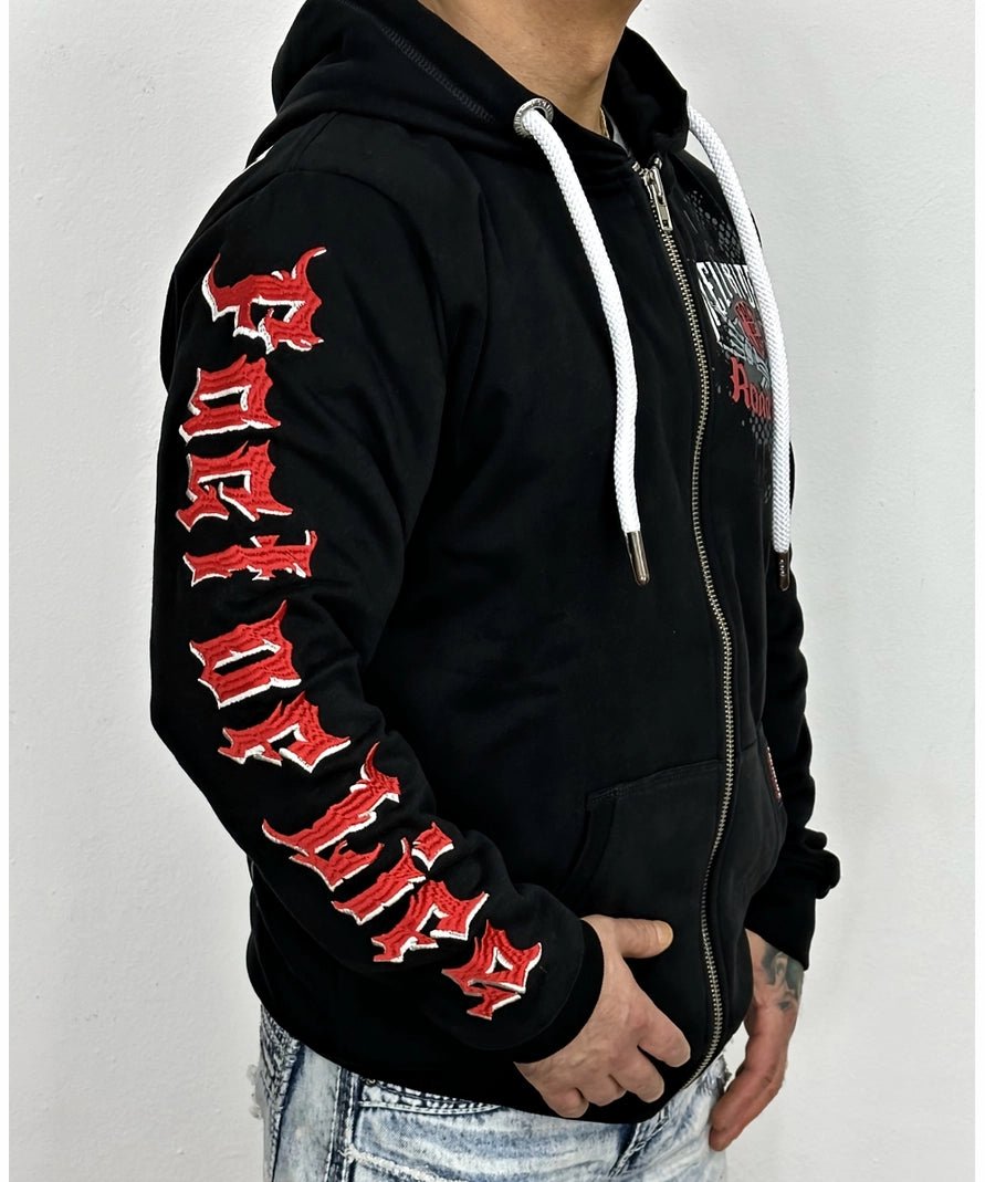 Veste Zippée "Hellrider" – Édition Heavyweight 340g (Broderie Premium) - LE PRATIQUE DU MOTARD