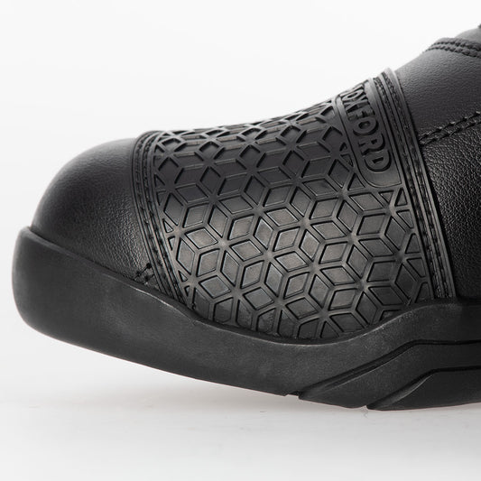 Bottes Moto Homme Oxford Delta 2.0 — Cuir Imperméable Dry2Dry™, Noir