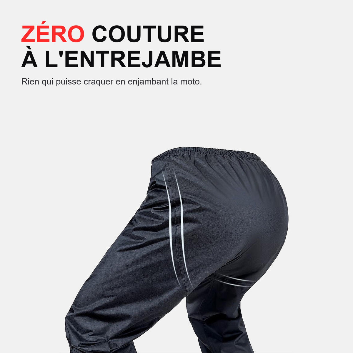 Reflective Motorcycle Rain Jacket and Pants Set — L’entrejambe