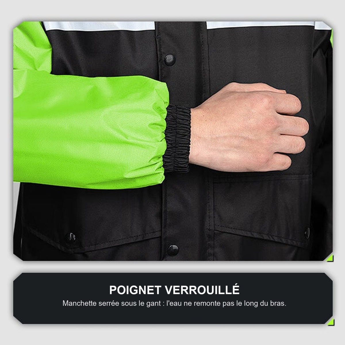Reflective Motorcycle Rain Jacket and Pants Set — Le poignet