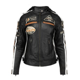 Blouson cuir moto femme cafe racer | LEGENDARY 58™ Noir