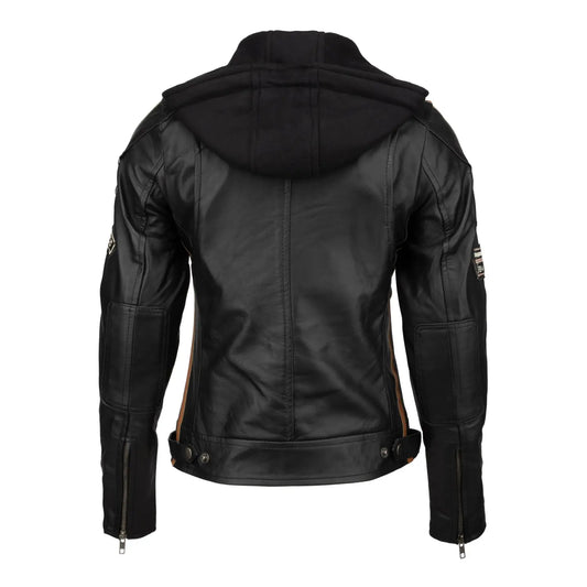Blouson cuir moto femme cafe racer | LEGENDARY 58™ Noir - LE PRATIQUE DU MOTARD