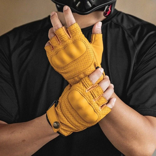 Mitaines Moto Cuir "Liberty Air" – Peau de Mouton & Coques Invisibles - LE PRATIQUE DU MOTARD