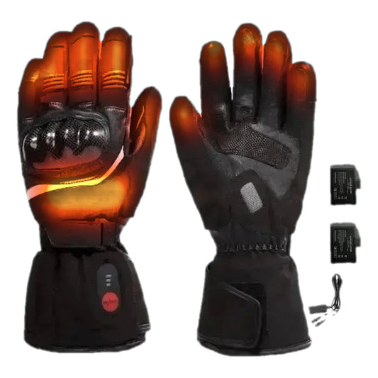 Gants chauffants moto XRIDER chauffés, avec leurs 2 batteries et le câble de charge