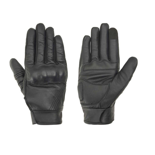 Gants Moto Cuir Été Homme Noir — Coque Invisible CE 1KP