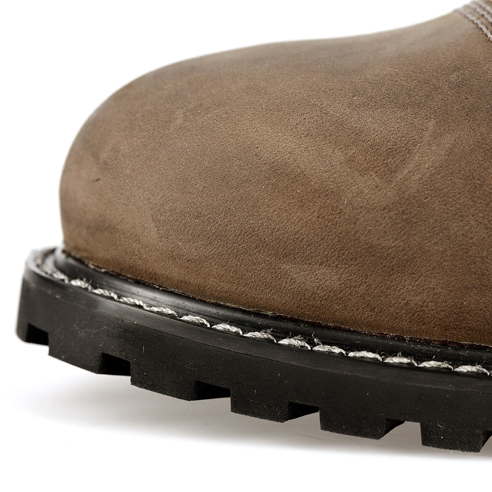 Bottes Moto Homme Oxford Hardy — Cuir Imperméable Style Casual, Marron