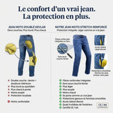 Jean Moto Homme Homologué AA — Coques Genoux et Hanches Incluses | ASFALT™