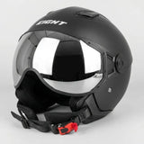Aviator motorcycle helmet - S779 LEOV Matt Black