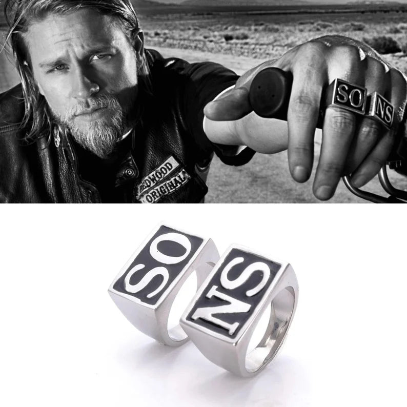 Bague Sons of Anarchy Symbole Biker Passion Moto
