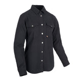 Veste Surchemise Moto Femme Noire — Aramide & Protections CE | VALA™