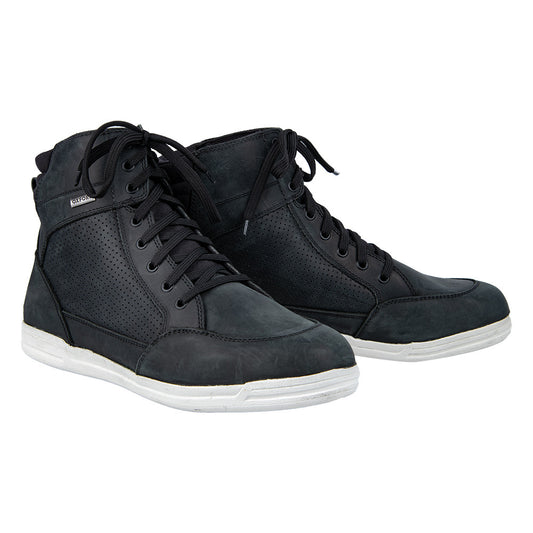 Bottes Moto Homme Oxford Kickback Air — Cuir Perforé Ventilé Été, Noir