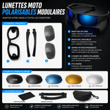 Lunettes Moto Polarisées – Pack Complet 5 Verres Interchangeables | CX5