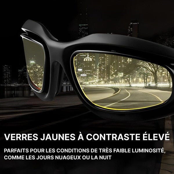 Lunette de moto avec verre de nuit interchangeable - LE PRATIQUE DU MOTARD