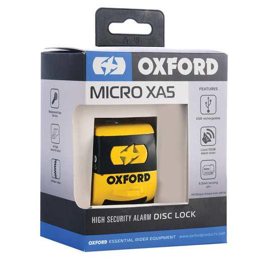 Oxford Micro XA5 — Bloque-Disque Moto Alarme 100 dB
