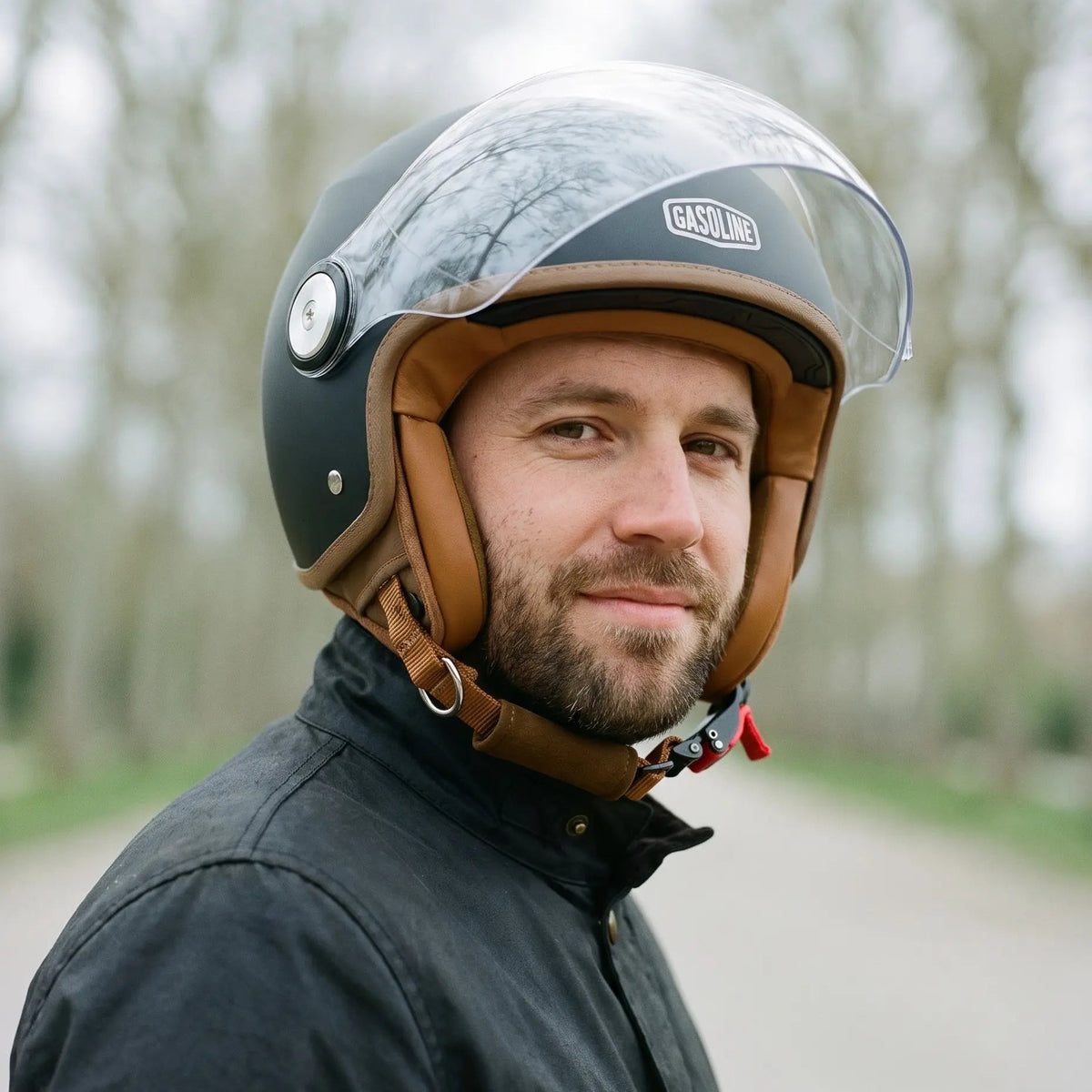 Casque Jet Moto Homologué ECE 22.06 Double Coque | GASOLINE S100 Octane Noir Mat — L’allure