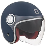 Casque Moto Jet Heritage Bleu Mat | NOX - LE PRATIQUE DU MOTARD