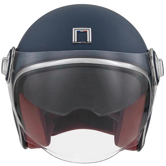 Casque Moto Jet Heritage Bleu Mat | NOX - LE PRATIQUE DU MOTARD